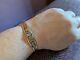 9ct Yellow Gold Amethyst Victorian Edwardian Style Bangle Bracelet Ornate Cuff