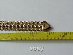 9ct Yellow Gold Articulated Patterned Bracelet 6g 19 cm Hallmarked