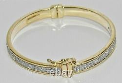 9ct Yellow Gold Baby Bangle Sparkling Moondust Finish Uk Hallmarked