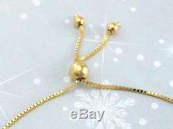 9ct Yellow Gold Ball & Chain Slider Adjustable Bracelet