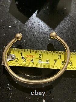 9ct Yellow Gold Ball Tourqe Bangle (solid And Weighs 46.0 Grams)