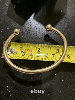 9ct Yellow Gold Ball Tourqe Bangle (solid And Weighs 46.0 Grams)