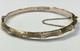 9ct Yellow Gold Bamboo Design Ladies Bangle