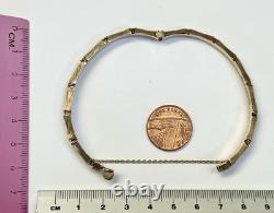 9ct Yellow Gold Bamboo Design Ladies Bangle