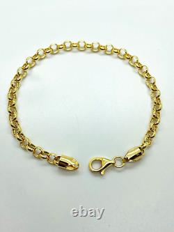 9ct Yellow Gold Belcher Bracelet 5.0mm 8 ½ CHEAPEST ON EBAY
