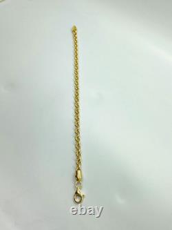 9ct Yellow Gold Belcher Bracelet 5.0mm 8 ½ CHEAPEST ON EBAY