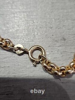 9ct Yellow Gold Belcher Bracelet 7.5 Long