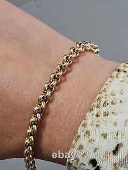 9ct Yellow Gold Belcher Bracelet 7.5 Long