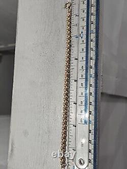 9ct Yellow Gold Belcher Bracelet 7.5 Long