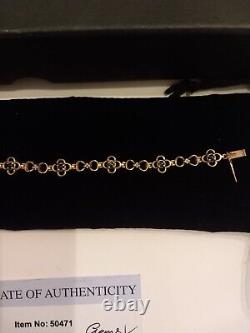 9ct Yellow Gold Blue Sapphire And Diamond Bracelet 0.72 ct of sapphires