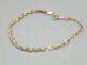 9ct Yellow Gold Bracelet 3mm Triple Braided Serpentine Chain 9k 7 Bracelet