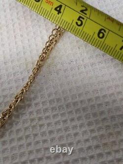 9ct Yellow Gold Bracelet Fancy Double Link Hallmarked 19cm