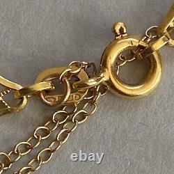 9ct Yellow Gold Bracelet Fancy Link Chain 19cm Vintage Hallmarked 9.375