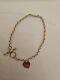 9ct Yellow Gold Bracelet Tbar Heart 7.5 Inch 4 Grams Fully Hallmarked