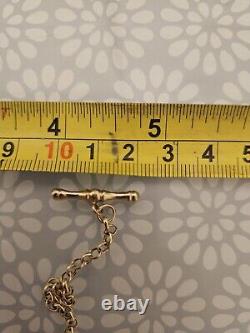 9ct Yellow Gold Bracelet Tbar Heart 7.5 Inch 4 Grams Fully Hallmarked