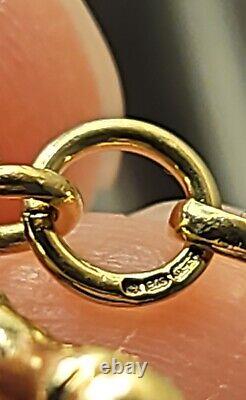9ct Yellow Gold Bracelet Tbar Heart 7.5 Inch 4 Grams Fully Hallmarked