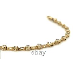 9ct Yellow Gold Bracelet with CZ stones Fully Hallmarked