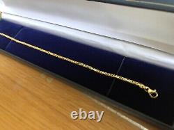 9ct Yellow Gold Byzantine King Double Link Cut Fancy Bracelet 8 21 cm 375 9k