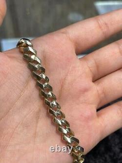 9ct Yellow Gold CURB CHAIN Bracelet 375 Hallmarked 11.1gr 7.5 NEW