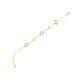 9ct Yellow Gold Cable Link Clover Bracelet 6.5+1 Inch Length