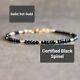 9ct Yellow Gold Certified Genuine Black Spinel Bracelet. Arrives Giftboxed