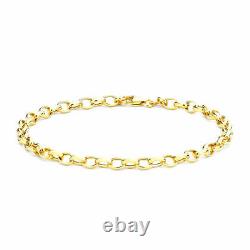 9ct Yellow Gold Chain Bracelet Size 7.5 Inches with Lobster Clasp Wt. 1.7 Grams