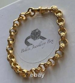 9ct Yellow Gold Childrens Plain Pattern Belcher Bracelet 6.5 Inch Hallmarked New