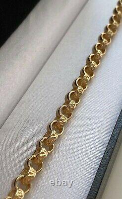 9ct Yellow Gold Childrens Plain Pattern Belcher Bracelet 6.5 Inch Hallmarked New