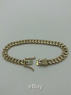 9ct Yellow Gold Cuban Bracelet Fully Hallmarked- 8.5 Inches- 8.3mm 35.4grams