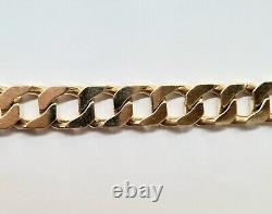 9ct Yellow Gold Curb Bracelet 22cm 35.2g