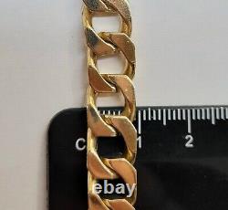 9ct Yellow Gold Curb Bracelet 22cm 35.2g