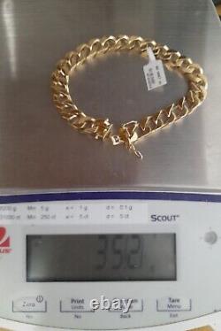 9ct Yellow Gold Curb Bracelet 22cm 35.2g