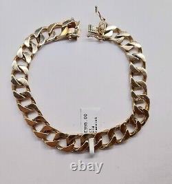 9ct Yellow Gold Curb Bracelet 22cm 35.2g