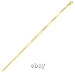 9ct Yellow Gold Curb Bracelet 7.5 Inch Uk Hallmarked