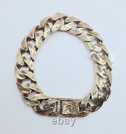 9ct Yellow Gold Curb Bracelet 9.5 Inches 95.7g
