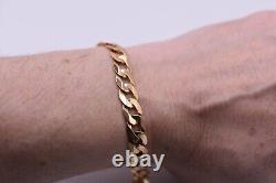 9ct Yellow Gold Curb Bracelet Approx 14.8g (ZZ01)