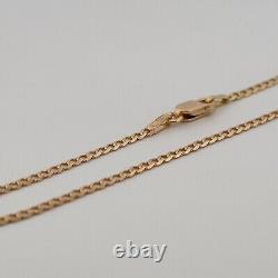 9ct Yellow Gold Curb Chain Bracelet 6.5 Hallmarked