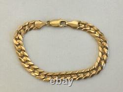 9ct Yellow Gold Curb Link Bracelet 20 cm 16.5 grams