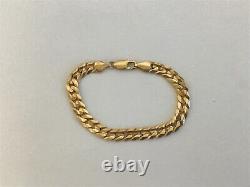 9ct Yellow Gold Curb Link Bracelet 20 cm 16.5 grams