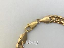 9ct Yellow Gold Curb Link Bracelet 20 cm 16.5 grams