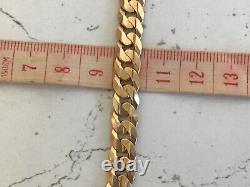 9ct Yellow Gold Curb Link Bracelet 20 cm 16.5 grams