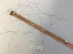 9ct Yellow Gold Curb Link Bracelet 20 cm 16.5 grams