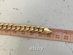 9ct Yellow Gold Curb Link Bracelet 20 cm 16.5 grams