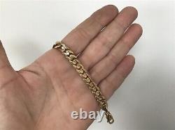 9ct Yellow Gold Curb Link Bracelet 20 cm 16.5 grams