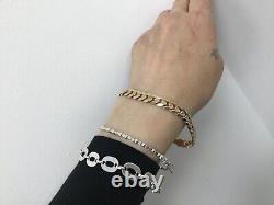 9ct Yellow Gold Curb Link Bracelet 20 cm 16.5 grams