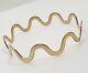 9ct Yellow Gold Curve Wave Bangle