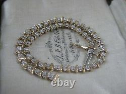 9ct Yellow Gold Diamond Tennis Bracelet 7 Inches