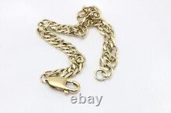 9ct Yellow Gold Double Curb 7 1\2 Inch Bracelet 8.4g 1561122