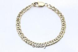 9ct Yellow Gold Double Curb 7 1\2 Inch Bracelet 8.4g 1561122