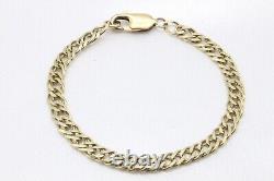 9ct Yellow Gold Double Curb 7 1\2 Inch Bracelet 8.4g 1561122